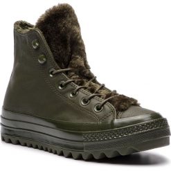 Sneakersy CONVERSE - Ctas Lift Ripple Hi 562425C Utility Green/Utility Green. Zielone półbuty damskie marki Converse, na co dzień, bez wzorów, ze skóry, bez obcasa, na płaskiej podeszwie, bez zapięcia. W wyprzedaży za 299,00 zł.