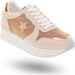 SNEAKERSY TRUSSARDI JEANS. Różowe sneakersy damskie z jeansu. Za 299,50 zł.