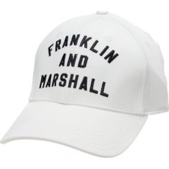 Franklin & Marshall Czapka z daszkiem Biały. Białe czapki męskie Franklin Marshall, bez wzorów, z elastanu. Za 154,95 zł.