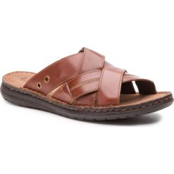 Klapki LASOCKI FOR MEN - MI07-A700-A564-09 Buff. Pomarańczowe klapki męskie ze skóry. Za 99,99 zł.