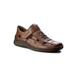 RIEKER 05283-25. Pomarańczowe sandały męskie Rieker, ze skóry. Za 279,99 zł.
