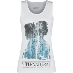 Topy damskie: Supernatural Sam & Dean Silhouettes Top damski biały