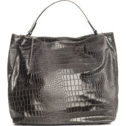 Torebki klasyczne damskie: Skórzana torebka w kolorze antracytowym – 50 x 28 x 15 cm