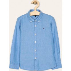Tommy Hilfiger - Koszula dziecięca 122-176 cm. Niebieskie koszule chłopięce TOMMY HILFIGER, bez wzorów, z bawełny, casualowe, button down, z długim rękawem, długie. Za 249,90 zł.