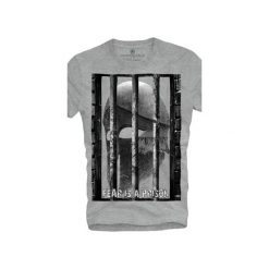 T-shirt UNDERWORLD Ring spun cotton Prison. Szare t-shirty męskie Underworld, s, z nadrukiem, z bawełny, bez kołnierzyka. Za 69,99 zł.