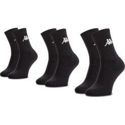 Zestaw 3 par wysokich skarpet unisex Kappa Sonotu 704304. Czarne skarpetki damskie Kappa, bez wzorów. Za 19,95 zł.