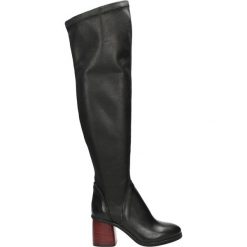 Kozaki - DESY03 N-S NE. Czarne buty zimowe damskie Venezia, ze skóry. Za 449,00 zł.