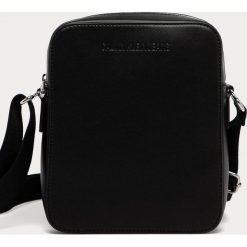Calvin Klein Jeans - Saszetka. Czarne torby męskie skórzane Calvin Klein Jeans, w paski, z jeansu, casualowe, na ramię, małe. Za 359,90 zł.