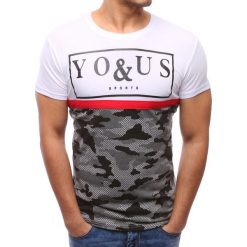 T-shirty męskie z nadrukiem: T-shirt męski z nadrukiem biały (rx2784)