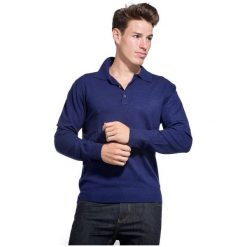 William De Faye Sweter Męski Xl Ciemny Niebieski. Niebieskie swetry klasyczne męskie marki William de Faye, xl, z kaszmiru, klasyczne, z klasycznym kołnierzykiem. Za 259,00 zł.
