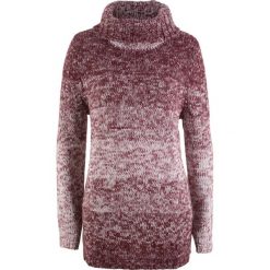 Sweter z golfem bonprix czerwony klonowy melanż. Czerwone swetry damskie bonprix, bez wzorów, bez rękawów. Za 37,99 zł.