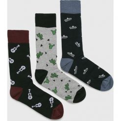 John Frank - Skarpety (3 pack). Szare skarpetki męskie John Frank, bez wzorów, z elastanu. Za 49,90 zł.
