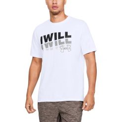Under Armour I Will 2.0 Koszulka Biały. Białe podkoszulki męskie l, z nadrukiem, z bawełny, krótkie. Za 119,95 zł.