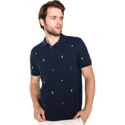 Tommy Hilfiger Celebrative Polo Koszulka Niebieski. Niebieskie podkoszulki męskie TOMMY HILFIGER, s, z haftami, z bawełny, bez rękawów. Za 498,95 zł.