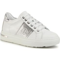 Sneakersy BALDININI - 098084XMOPE9006XXKBX Bianco/Spectre Argen. Białe półbuty damskie Baldinini, na co dzień, bez wzorów, ze skóry, bez obcasa, na płaskiej podeszwie, bez zapięcia. W wyprzedaży za 1289,00 zł.