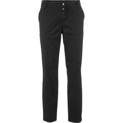 Spodnie chino Boyfriend bonprix czarny. Czarne spodnie damskie bonprix, bez wzorów. Za 109,99 zł.