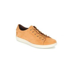 Buty Timberland COURT SIDE LEATHER OX. Brązowe trampki męskie Timberland, bez wzorów, bez zapięcia. Za 383,20 zł.