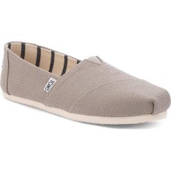 Półbuty TOMS - Classic 10011665 Morning Dove Heritage Canvas. Szare półbuty damskie marki Toms, na co dzień, bez wzorów, ze skóry, bez obcasa, na płaskiej podeszwie, bez zapięcia. Za 199,00 zł.