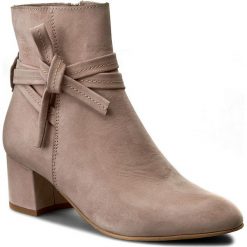 Botki EVA MINGE - Isabell 1E 17SM1372126ES 203. Brązowe botki damskie na obcasie Eva Minge, z materiału. W wyprzedaży za 249,00 zł.