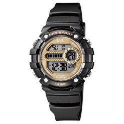 Zegarek Q&Q Damski M154-007 Dual Time czarny. Czarne zegarki damskie marki Q&Q. Za 117,00 zł.