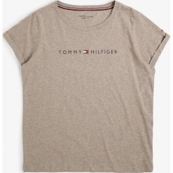 Tommy Hilfiger - T-shirt damski, szary. Szare t-shirty damskie TOMMY HILFIGER, l, bez wzorów, bez kołnierzyka. Za 179,95 zł.