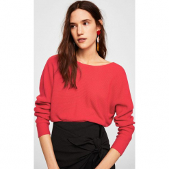 Mango - Sweter Nudoso. Pomarańczowe swetry oversize damskie Mango, l, z dzianiny. W wyprzedaży za 45,90 zł.