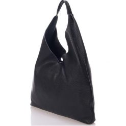 Torebki klasyczne damskie: Skórzana torebka w kolorze czarnym – 45 x 36 x 5 cm