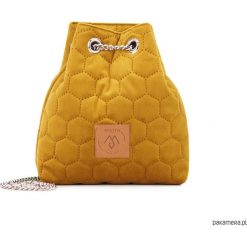 Mały worek Mili Glam Bag 2 - żółty. Żółte torebki klasyczne damskie marki Pakamera, bez wzorów, na ramię, bez dodatków. Za 119,00 zł.