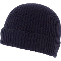 Johnstons Cashmere Czapka navy. Niebieskie czapki damskie marki Johnstons Cashmere, z kaszmiru. W wyprzedaży za 265,30 zł.