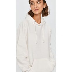 Answear Lab - Bluza. Białe bluzy damskie Answear Lab, s, bez wzorów, z bawełny, z długim rękawem, długie, z kapturem. Za 99,90 zł.