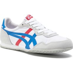 Sneakersy ASICS - Serrano 1183B400 White/Directoire Blue 100. Szare półbuty damskie Asics, ze skóry. Za 339,00 zł.