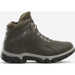 Khaki Trapery Calliston. Brązowe buty trekkingowe męskie Born2be, za kostkę, na sznurówki. Za 159,99 zł.