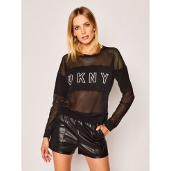 Bluza DKNY Sport DP8T6177. Czarne bluzy sportowe damskie DKNY Sport, m, bez wzorów, z elastanu, bez rękawów, bez kaptura. Za 349,00 zł.