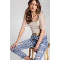 Niebieskie Jeansy Pelagia. Niebieskie jeansy damskie Renee, xl, z podwyższonym stanem. Za 119,99 zł.