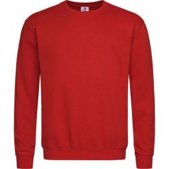 Czerwona Bluza Męska, Okrągły Dekolt -STEDMAN- Bez Kaptura, Jednokolorowa, Bez Nadruku SWJNPLST4000scarletred. Czerwone bluzy męskie Stedman, m, w paski, z bawełny, klasyczne, z okrągłym kołnierzem, bez rękawów, bez kaptura. Za 115,00 zł.
