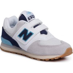 Sneakersy NEW BALANCE - YV574SOU Kolorowy Szary. Szare trampki chłopięce New Balance, bez wzorów, ze skóry, na rzepy. W wyprzedaży za 159,00 zł.