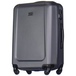 Walizka "Ibiza" w kolorze antracytowym - 99 l. Szare walizki Puccini, bez wzorów, z materiału. W wyprzedaży za 179,95 zł.