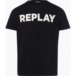 Replay - T-shirt męski, niebieski. Niebieskie t-shirty męskie Replay, s, z nadrukiem, z bawełny, eleganckie, bez kołnierzyka. Za 129,95 zł.