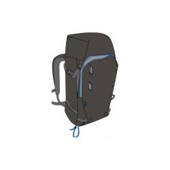 Plecak alpinistyczny Alpinism 40 + 10 l. Czarne plecaki męskie SIMOND, bez wzorów, z materiału. Za 299,99 zł.