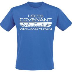 Alien USCSS Covenant T-Shirt niebieski. Niebieskie koszulki męskie Alien, l, z nadrukiem, z okrągłym kołnierzem. Za 74,90 zł.