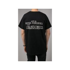 Art is never finished T-shirt. Czarne t-shirty męskie 19th district, xl, bez wzorów, z dekoltem na plecach. Za 99,00 zł.