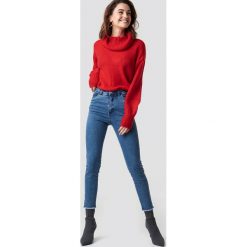 NA-KD Jeansy z wysokim stanem - Blue. Niebieskie jeansy damskie z wysokim stanem marki NA-KD, z jeansu. Za 161,95 zł.