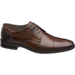 Buty wizytowe męskie: półbuty męskie AM SHOE brązowe