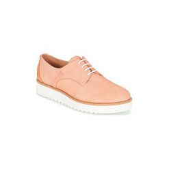 Derby Casual Attitude GEGE. Pomarańczowe półbuty damskie marki Casual Attitude, na co dzień, bez wzorów, casualowe, bez obcasa, bez zapięcia. Za 279,20 zł.