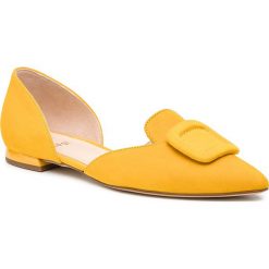 Półbuty HÖGL - 7-100032 Yellow 8100. Żółte półbuty damskie HÖGL, na co dzień, bez wzorów, ze skóry, bez obcasa, na płaskiej podeszwie, bez zapięcia. W wyprzedaży za 369,00 zł.