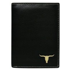 Portfel męski skórzany Buffalo Wild RM-06-BAW 3. Czarne portfele męskie BUFFALO WILD, bez wzorów, ze skóry. Za 109,90 zł.