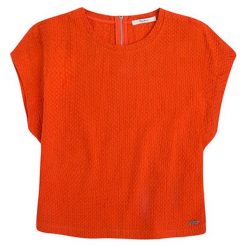 T-shirt w kolorze pomarańczowym. Pomarańczowe t-shirty damskie Pepe Jeans, l, bez wzorów, z bawełny, z okrągłym kołnierzem. W wyprzedaży za 99,95 zł.
