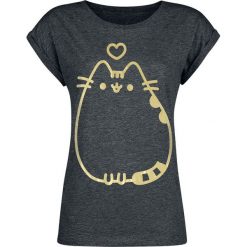 Bluzki damskie: Pusheen Golden Pusheen Koszulka damska odcienie ciemnoszarego