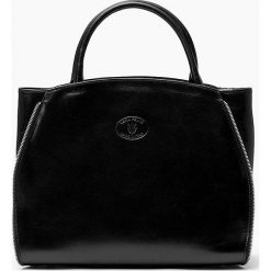 Torba Skórzana Fascinante Trono Czarny. Czarne torebki klasyczne damskie marki Vera Pelle, w paski, ze skóry, na ramię. Za 329,00 zł.