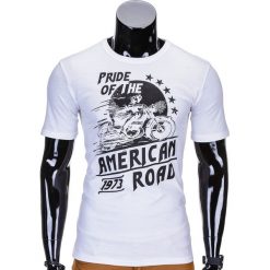 T-shirty męskie z nadrukiem: T-SHIRT MĘSKI Z NADRUKIEM S753 – BIAŁY
